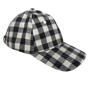 Cocus‎ Pocus Baseball Cap Womens OS Grey White NWOT Buffalo Plaid Hat